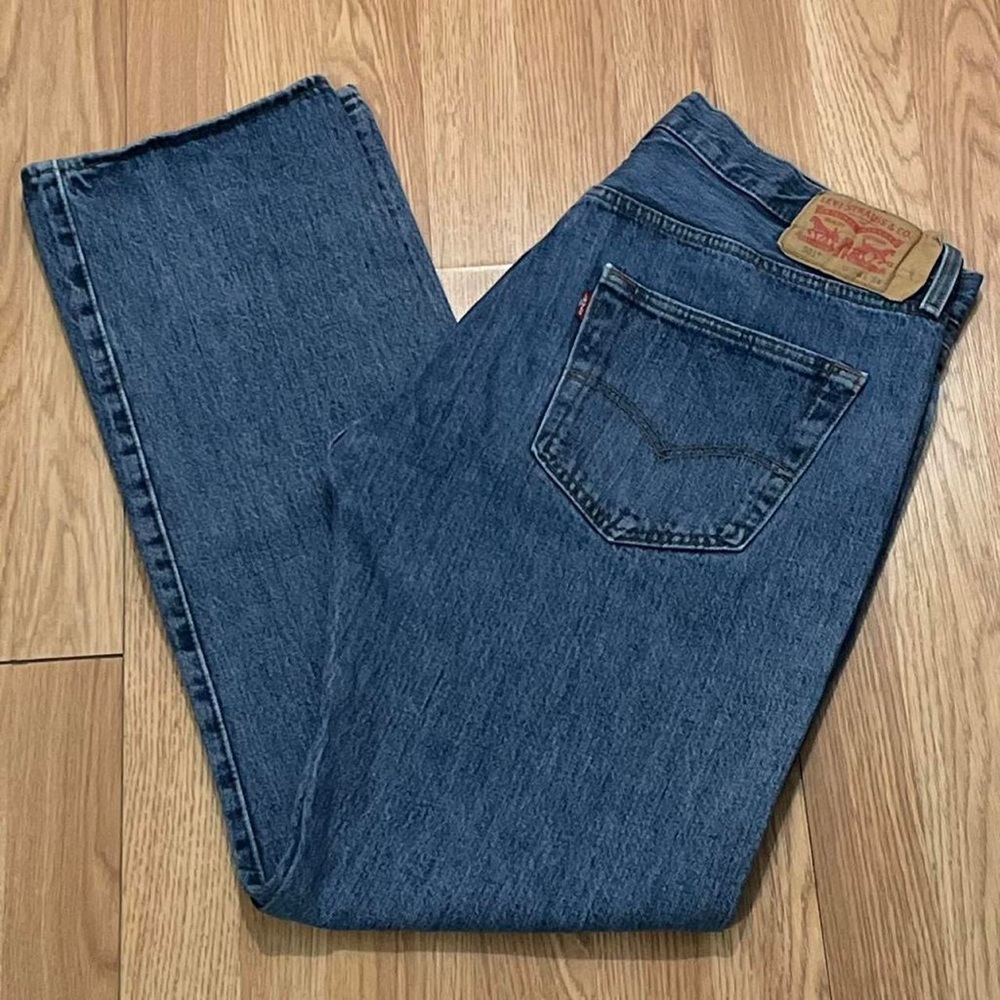 Levis 501 Men’s 36x34 (36x33) Straight Fit Jeans Medium Blue Button Fly Classic